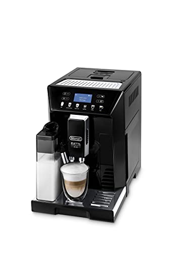 De'Longhi Eletta Evo Machine a Café Grain ECAM46.860.B, Machine Expresso et Cappuccino, Ecran LCD Tactile, Noir