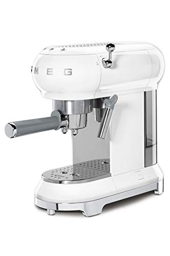 Smeg ECF01WHEU - Machine à café espresso - 1350W - Blanc